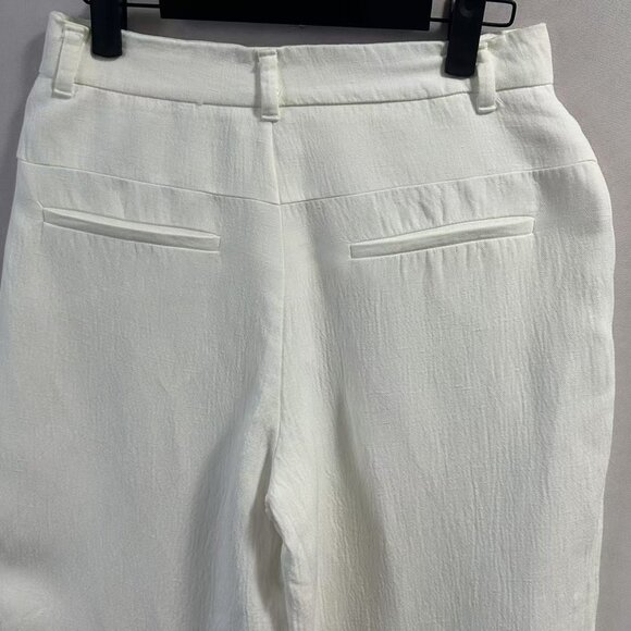 ZARA Women's White High-Waisted Straight-Leg Pants - Picture 3 of 16